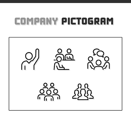 아이콘 손 회사 비즈니스 통신 모션 회의 협력 대화 사람 앉기 픽토그램 모임 그룹 2D아이콘 AI파일 말하기 신체부위 파일형식 벡터