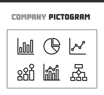 아이콘 디자인 회사 비즈니스 통계 수치 그래프 픽토그램 자료 정보 표현 분석 보고서 서류판 2D아이콘 AI파일 컨셉 사무용품 파일형식 벡터