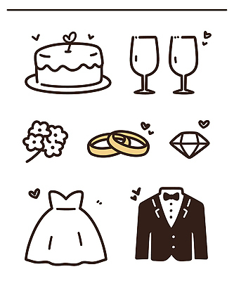 디자인 기념일 꽃다발 웨딩드레스 결혼 와인잔 일러스트 결혼식 사랑 정장 이벤트 파티 케이크 축하 오브젝트 결혼반지 다이아몬드 짝짓기 국내일러스트 AI파일 드레스 옷 꽃 감정 컨셉 술잔 디저트 반지 보석 파일형식 벡터