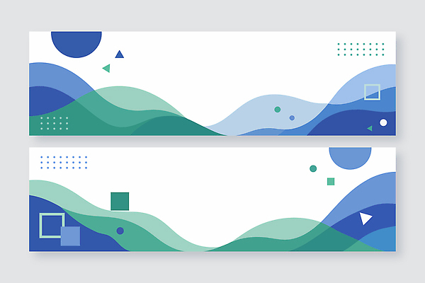 모양 도형 템플릿 디자인 배너템플릿 가로배너 물결 예술 선 컬러 백그라운드 패턴 곡선 추상 그래픽 초록색 파란색 만들기 비율 단순화된 창작 배너세트 AI파일 배너 무늬 모션 가로 세트 파일형식 벡터