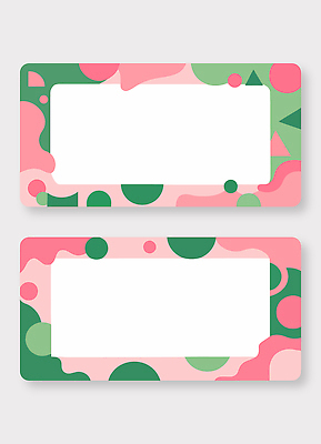 도형 템플릿 컬러 무늬 파일형식 벡터 장식 디자인 패턴 나란히 장면 그래픽 사각형 초록색 분홍색 심플 이미지템플릿 AI파일 카드