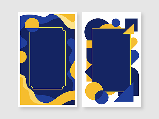 템플릿 컬러 무늬 카드 파일형식 벡터 디자인 백그라운드 도형 세로 파란색 노란색 패턴 그래픽 모양 조화 구성 그림 창의력 이미지템플릿 AI파일 세트 카드템플릿