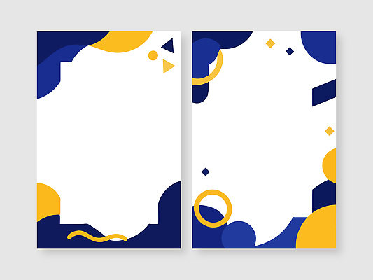 템플릿 컬러 무늬 카드 파일형식 벡터 백그라운드 디자인 기하학 패턴 노란색 파란색 그래픽 예술 형상 창작 사용자 인쇄 알림 이미지템플릿 AI파일 세트 카드템플릿
