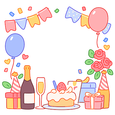 식물 식기 기념일 감정 컨셉 관계 디저트 카드_감사 주류 이벤트 야외활동 파일형식 벡터 생일 파티 케이크 풍선 꽃 선물 샴페인 장식 축하 잔 초대장 축제 행복 소풍 친구 가족 모임 음료 국내일러스트 일러스트 AI파일 프레임