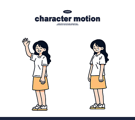 캐릭터 손 디자인 여자 감정 포즈 일러스트 모션 웃음 사람 그래픽 세로 표현 우울감 스타일 국내일러스트 AI파일 표정 신체부위 파일형식 벡터
