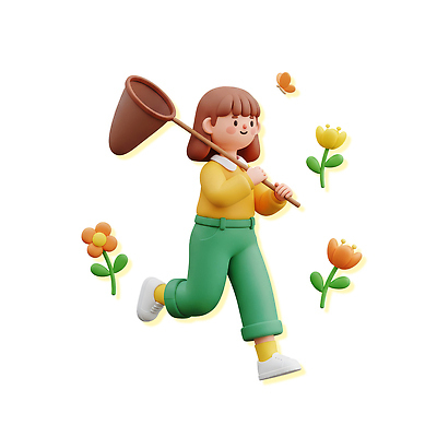 PSD 식물 편집이미지 꽃 컬러 나비 모션 자연 표정 소녀 달리기 환경 봄 게임 잡기 그물 즐거움 편집3D 계절 여자 감정 어린이 곤충 놀이 3D 생태계 파일형식
