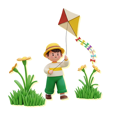 PSD 편집이미지 꽃 어린이 컬러 모션 자연 놀이 날리기 야외 여름 친구 햇빛 봄 연 즐거움 놀기 편집3D 식물 계절 감정 관계 사람 태양 3D 놀이용품 생태계 파일형식