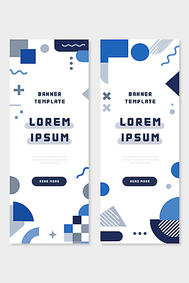 모양 도형 템플릿 디자인 배너 배너템플릿 세로배너 컬러 텍스트 그래픽 세로 파란색 신선 예시 스타일 배너세트 AI파일 세트 파일형식 벡터