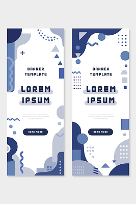 도형 템플릿 디자인 배너 배너템플릿 세로배너 컬러 텍스트 그래픽 파란색 웹 정보 모던 클릭 공급 배너세트 미니멀 저작권 AI파일 인터넷 세로 세트 파일형식 벡터 지식재산권