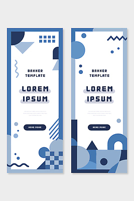 템플릿 디자인 배너 배너템플릿 세로배너 패턴 비즈니스 그래픽 파란색 홈페이지 알림 읽기 기하학 쉬운 배너세트 사용자 프로모션 AI파일 컬러 무늬 모션 이벤트 세로 세트 파일형식 벡터