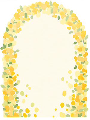 JPG 모양 식물 디자인 꽃 컬러 백그라운드 잎 패턴 일러스트 자연 생명 장식 노란색 분위기 개나리 그림 아치 장면 조화 뷰티풀 국내일러스트 AI일러스트 AI콘텐츠 컨셉 무늬 생태계 파일형식