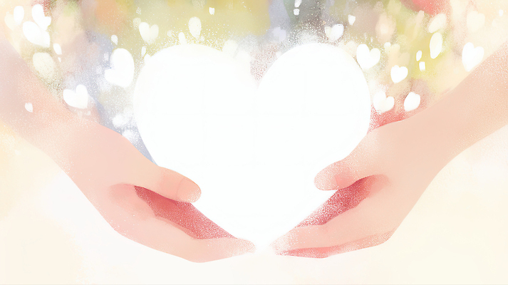 JPG 손 디자인 예술 일러스트 따뜻함 사랑 빛 희망 하트 마음 표현 체험 연결 작음 장면 감싸기 국내일러스트 AI일러스트 AI콘텐츠 모양 감정 컨셉 모션 신체부위 크기 파일형식