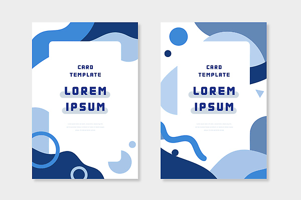 템플릿 컬러 무늬 카드 파일형식 벡터 디자인 파란색 흰색 백그라운드 형상 그래픽 단순화된 모양 배열 꾸밈 도형 패턴 예시 창작 그림 AI파일 프레임 세트 카드템플릿 이미지템플릿