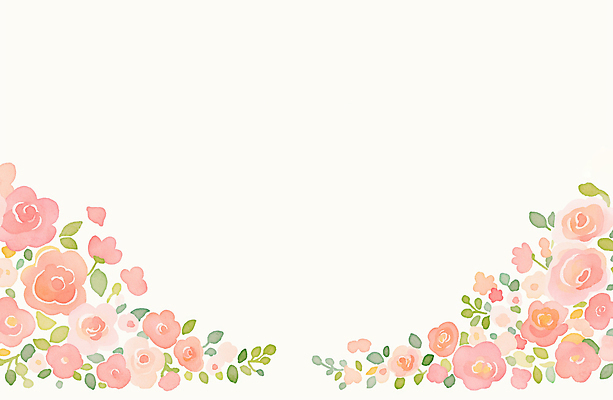 JPG 모양 식물 디자인 꽃 분홍색 컬러 백그라운드 잎 패턴 일러스트 자연 장식 장미 봄 그림 파스텔 뷰티풀 국내일러스트 AI일러스트 AI콘텐츠 계절 무늬 학용품 생태계 파일형식