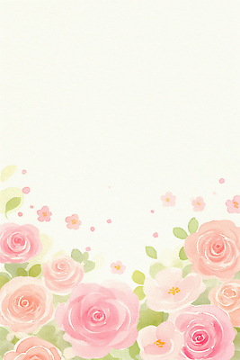 JPG 식물 디자인 꽃잎 꽃 예술 분홍색 컬러 백그라운드 일러스트 자연 수채화 장식 장미 봄 그림 뷰티풀 국내일러스트 AI일러스트 AI콘텐츠 계절 생태계 파일형식