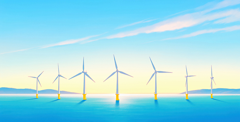 자연요소 건축 컨셉 날씨 환경 에너지 풍력에너지 개 파일형식 AI콘텐츠 풍력기 바다 하늘 재생에너지 태양 전기에너지 기술 발전 구조물 바람 산업 글로벌 시바견 국내일러스트 일러스트 JPG 그린에너지 에코 AI일러스트