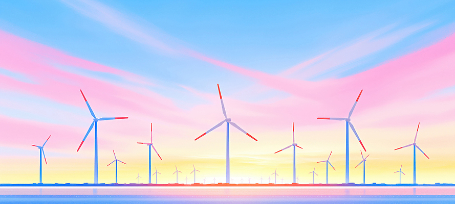 JPG 바다 분홍색 일러스트 자연 하늘 바람 풍경 파란색 태양 환경 기계 공간 발전소 에너지 그린에너지 저녁 땅 에코 풍력기 발명 평야 국내일러스트 AI일러스트 AI콘텐츠 자연요소 컬러 날씨 풍력에너지 야간 생태계 파일형식