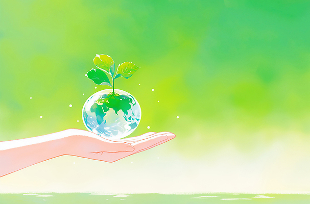 자연요소 식물 컬러 컨셉 자연 신체부위 환경 보호 사회이슈 생태계 파일형식 AI콘텐츠 지구 새싹 손 생명 재생 성장 파란색 지구본 에코 조화 사람 물 공감 국내일러스트 일러스트 JPG 자연보호 친환경 환경보전 AI일러스트