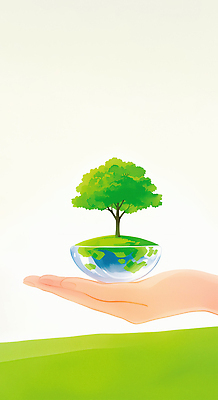 JPG 나무 식물 손 지구 일러스트 자연 손바닥 자연보호 환경 성장 보호 갈림길 환경보전 에코 친환경 생태계 국내일러스트 AI일러스트 AI콘텐츠 길 컨셉 신체부위 사회이슈 파일형식