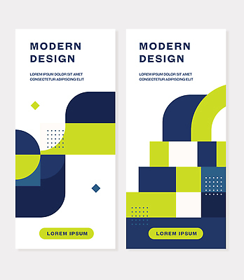 모양 템플릿 디자인 배너 배너템플릿 세로배너 컬러 패턴 그래픽 연두색 파란색 배열 모던 기하학 조화 배너세트 AI파일 무늬 세로 초록색 세트 파일형식 벡터