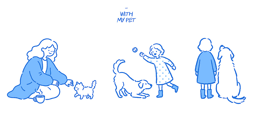 행복 커피 어린이 일러스트 공 가족 모션 놀이 따뜻함 웃음 친구 반려동물 고양이 방 시간 개 즐거움 상호작용 국내일러스트 AI파일 동물 감정 음료 포유류 관계 표정 사람 파일형식 벡터