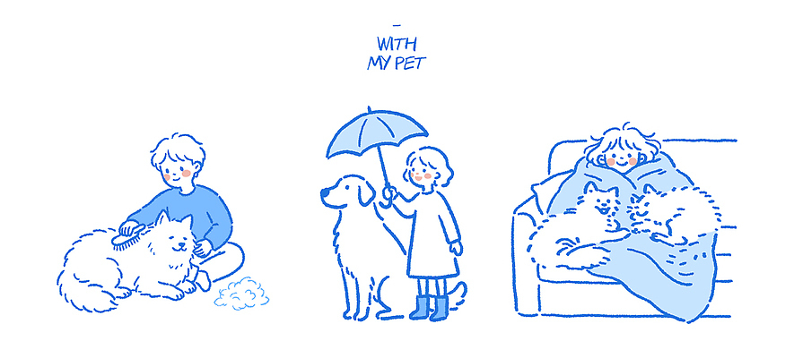 행복 어린이 일러스트 가족 모션 놀이 주택 털 함께함 대화 사랑 친구 반려동물 고양이 침대 시간 강아지 즐거움 놀기 국내일러스트 AI파일 동물 감정 가구 컨셉 포유류 관계 말하기 사람 건물 개 파일형식 벡터