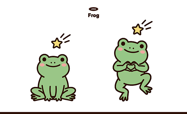 동물 캐릭터 응시 별 일러스트 생물 개구리 사랑 웃음 앉기 그래픽 장식 초록색 친구 하트 표현 개구리캐릭터 일러캐릭터 AI파일 자연요소 모양 시선 감정 컬러 동물캐릭터 관계 모션 표정 양서류 파일형식 벡터