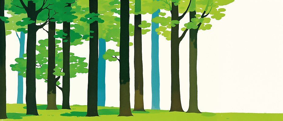 JPG 나무 식물 잎 일러스트 자연 생명 날씨 생물 풍경 초원 목재 초록색 여름 환경 숲 생태계 숲길 자원 국내일러스트 AI일러스트 AI콘텐츠 계절 길 컬러 재료 파일형식