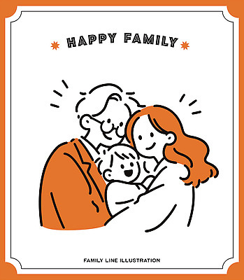행복 어린이 라인일러스트 일러스트 가족 포옹 함께함 따뜻함 선물 사랑 웃음 여러명 부모 그룹 즐거움 사랑의힘 국내일러스트 AI파일 감정 다수 컨셉 관계 안기 표정 사람 파일형식 벡터