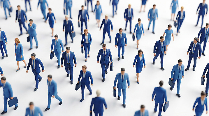 직업 잡화 옷 다수 컨셉 회사 비즈니스 모션 사람 모형 CG 파일형식 AI콘텐츠 여러명 정장 걷기 복잡 공간 가방 방향 직장 성별 그룹 산업 사무실 이동 남자 편집실사 JPG 편집이미지 미니어처 직장인 AI컴퓨터그래픽