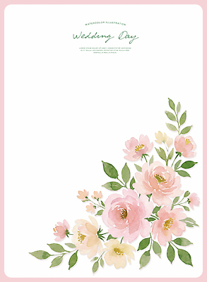 PSD 디자인 꽃 컬러 결혼 백그라운드 일러스트 자연 결혼식 수채화 이벤트 장식 소풍 모서리 오브젝트 청첩장 잔치 초대장 조화 꾸밈 뷰티풀 국내일러스트 식물 카드_감사 야외활동 생태계 파일형식