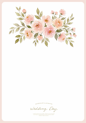 PSD 디자인 꽃 예술 분홍색 결혼 백그라운드 잎 일러스트 결혼식 수채화 이벤트 장식 축제 준비 청첩장 초대장 꽃그림 국내일러스트 식물 컬러 카드_감사 파일형식