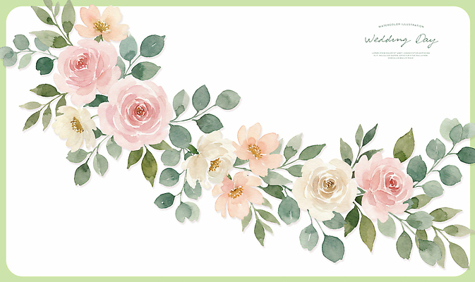 PSD 디자인 꽃 컬러 꽃다발 결혼 백그라운드 잎 일러스트 결혼식 수채화 장식 청첩장 장면 화사함 조화 뷰티풀 생화 국내일러스트 식물 컨셉 카드_감사 이벤트 파일형식