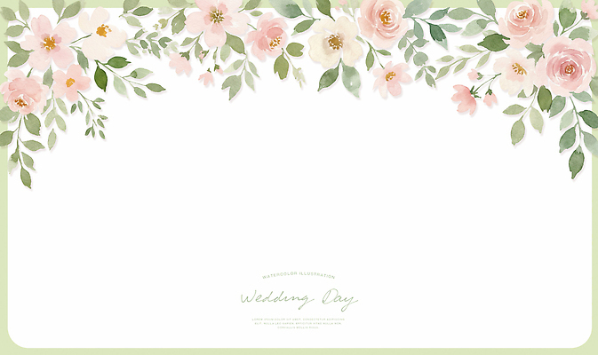 PSD 디자인 기념일 꽃 행복 분홍색 결혼 백그라운드 잎 일러스트 자연 결혼식 사랑 이벤트 장식 축제 화환 준비 청첩장 점심 뷰티풀 국내일러스트 식물 감정 컬러 카드_감사 생태계 파일형식