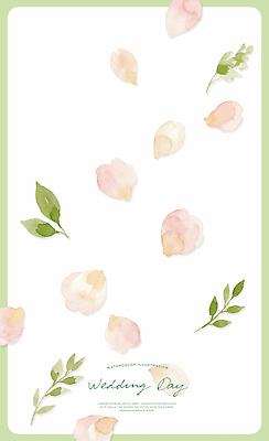 PSD 디자인 꽃잎 상징 컬러 결혼 백그라운드 잎 일러스트 결혼식 수채화 이벤트 그래픽 장식 오브젝트 그림 청첩장 초대장 연회 테마 스타일 브랜딩 국내일러스트 식물 꽃 카드_감사 잔치 파일형식