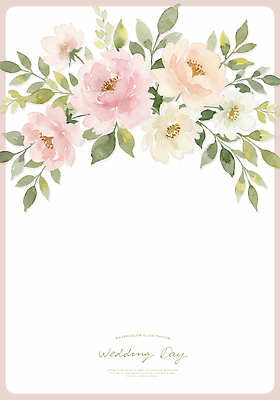 PSD 디자인 꽃 결혼 백그라운드 일러스트 자연 결혼식 수채화 미술 이벤트 장식 장미 현관문 청첩장 화사함 파스텔 국내일러스트 식물 컨셉 문화예술 학용품 카드_감사 문 생태계 파일형식