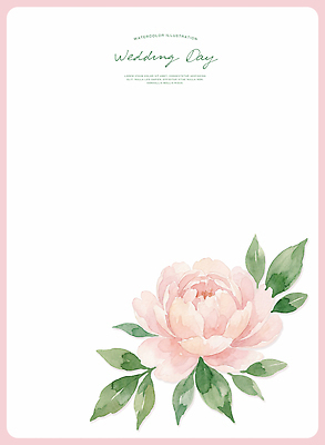 PSD 디자인 꽃 컬러 결혼 백그라운드 일러스트 텍스트 결혼식 수채화 안내 이벤트 장식 공백 청첩장 초대장 화사함 뷰티풀 국내일러스트 식물 컨셉 카드_감사 파일형식