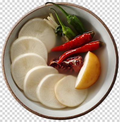 편집이미지 접시 채소 재료 건강 요리 식사 배 맛 무 레몬 석류 레시피 국산 PNG 무김치 식기 컨셉 과일 김치 뿌리채소 파일형식 한식 음식