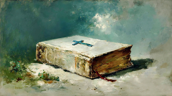 JPG 기독교 종교 종이 문화 예술 벽 백그라운드 십자가 일러스트 탁자 책 성경 고서 그림 작품 예배 페이지 국내일러스트 AI일러스트 AI콘텐츠 가구 종교용품 유물 미술 파일형식