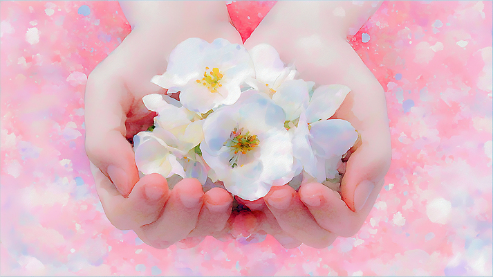 JPG 식물 손 꽃잎 꽃 분홍색 꽃다발 일러스트 자연 생명 손바닥 사랑 장식 정원 봄 방울 원예 향기 화사함 조화 수공예 뷰티풀 국내일러스트 AI일러스트 AI콘텐츠 계절 감정 컬러 컨셉 취미 신체부위 공예 생태계 냄새 파일형식