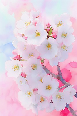 JPG 나무 계절 공원 여자 남자 꽃 분홍색 컬러 백그라운드 일러스트 자연 수채화 소풍 봄 새벽 산책 벚꽃 흰색 뷰티풀 국내일러스트 AI일러스트 AI콘텐츠 자연요소 식물 공공시설 휴식 사람 야외활동 생태계 파일형식