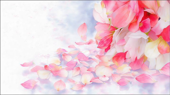 JPG 식물 디자인 계절 꽃잎 꽃 예술 분홍색 컬러 백그라운드 일러스트 자연 생명 풍경 장식 여름 봄 흰색 부드러움 뷰티풀 흩어짐 국내일러스트 AI일러스트 AI콘텐츠 컨셉 감각 생태계 파일형식