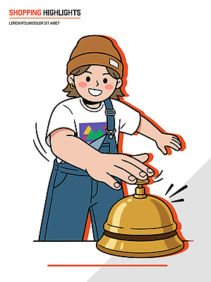 손 행복 어린이 일러스트 모션 표정 웃음 쇼핑 상점 놀람 금색 종 체험 고객 알림 즐거움 서비스 관심 상호작용 국내일러스트 AI파일 감정 컬러 컨셉 사람 신체부위 파일형식 벡터