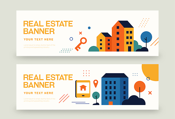 식물 템플릿 건축물 배너 건물 재산 파일형식 벡터 부동산 디자인 열쇠 나무 도시 그래픽 알림 상업 비즈니스 정보 매물 주택 배너템플릿 AI파일
