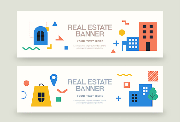 템플릿 배너 무기 크리스마스 건물 재산 파일형식 벡터 부동산 디자인 도형 컬러 그래픽 알림 구성 창 빌딩 쇼핑 크리스마스트리 배너템플릿 AI파일