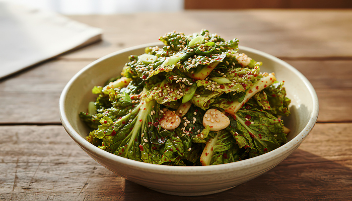 식기 음식 가구 채소 식재료 조미료 CG 비빔밥 봄동 파일형식 AI콘텐츠 샐러드 다진마늘 깨 그릇 탁자 요리 건강 식사 재료 신선 점심 편집이미지 봄동비빔밥 JPG AI포토 편집실사