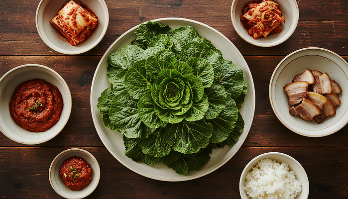 한식 음식 채소 식재료 탁자 밥 CG 비빔밥 봄동 파일형식 AI콘텐츠 김치 식탁 반찬 육류 쌀밥 식사 준비 요리 편집이미지 봄동비빔밥 JPG AI포토 편집실사