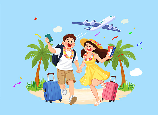 잡화 계절 감정 바다 컨셉 관계 항공교통 교통시설 대중교통 표정 이벤트 라이프 핸드폰 스마트기기 그림 파일형식 여행 커플 공항 비행기 출발 가방 웃음 스마트폰 휴가 해변 트로피컬아트 여름 리조트 가족 즐거움 행운 컬러 일상 PSD 국내일러스트 일러스트 프로모션