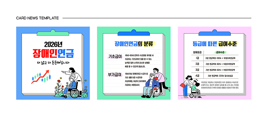 템플릿 수치 자료 정보 발표 가격 장애인 분류 생활비 연금 정책 지원 2026년 이미지템플릿 AI파일 그래프 연도 장애 파일형식 벡터