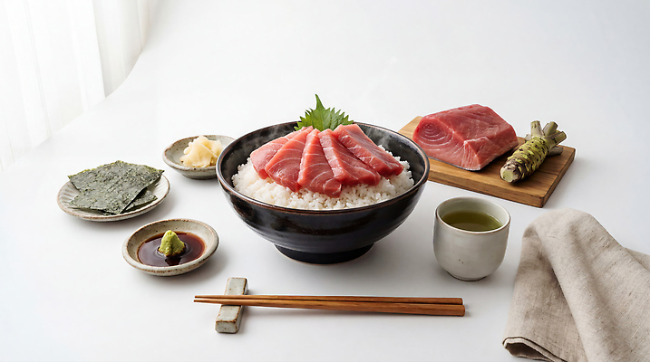 JPG 편집이미지 그릇 재료 식탁 밥 어류 식사 해조류 고추냉이 해산물 간장 식사준비 회덮밥 일본음식 편집실사 AI포토 AI콘텐츠 마구로동 식기 음식 탁자 수중동물 양념 해양식물 CG 준비 덮밥 파일형식